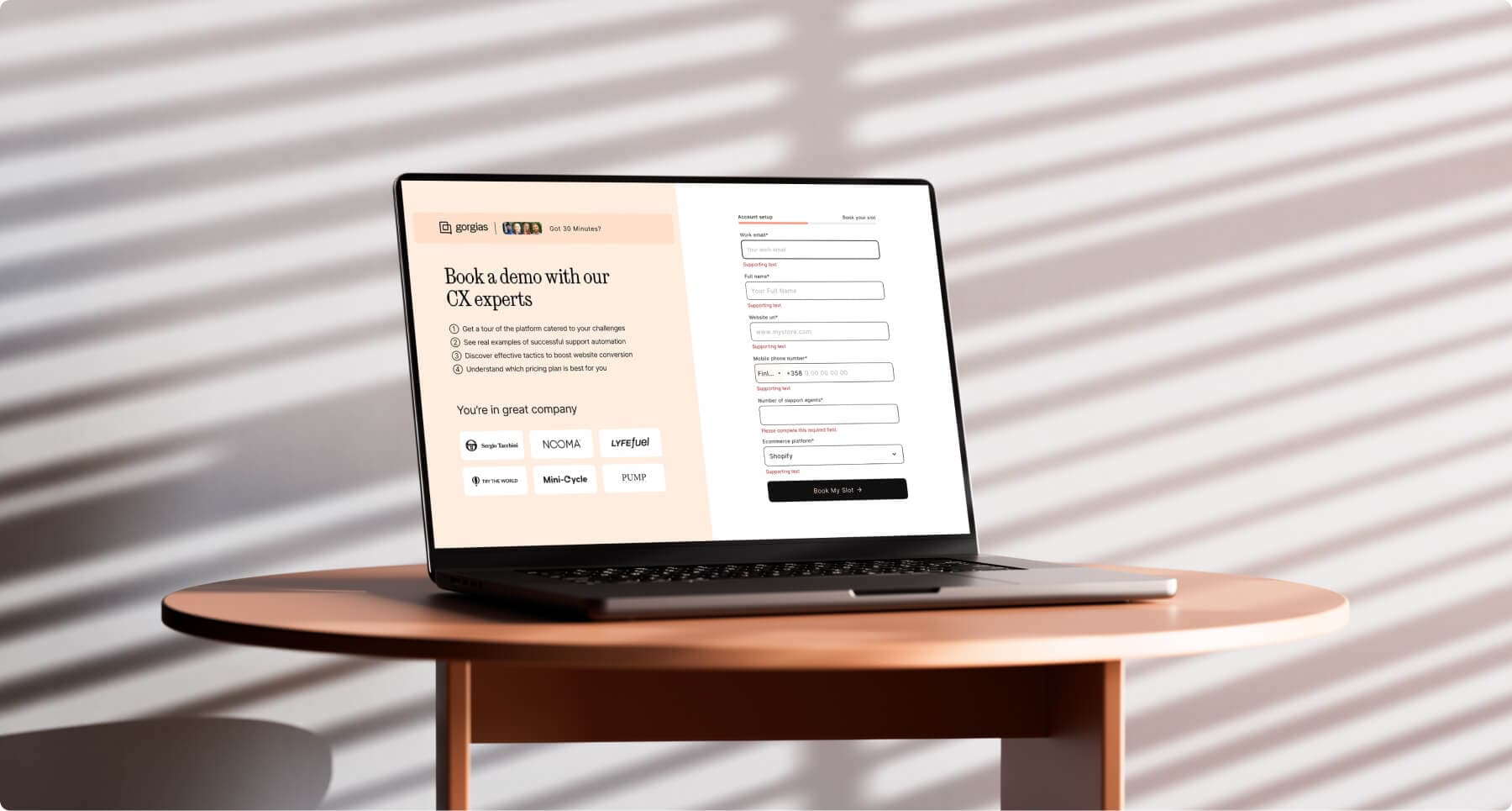 section width mockup