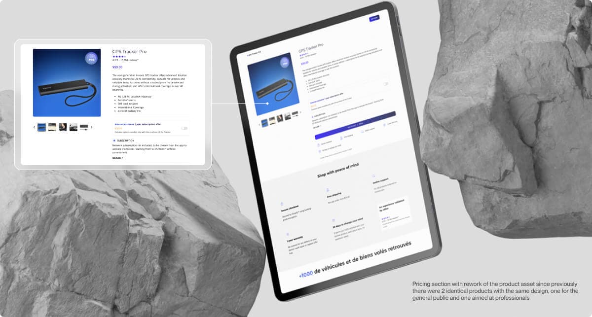 section width mockup