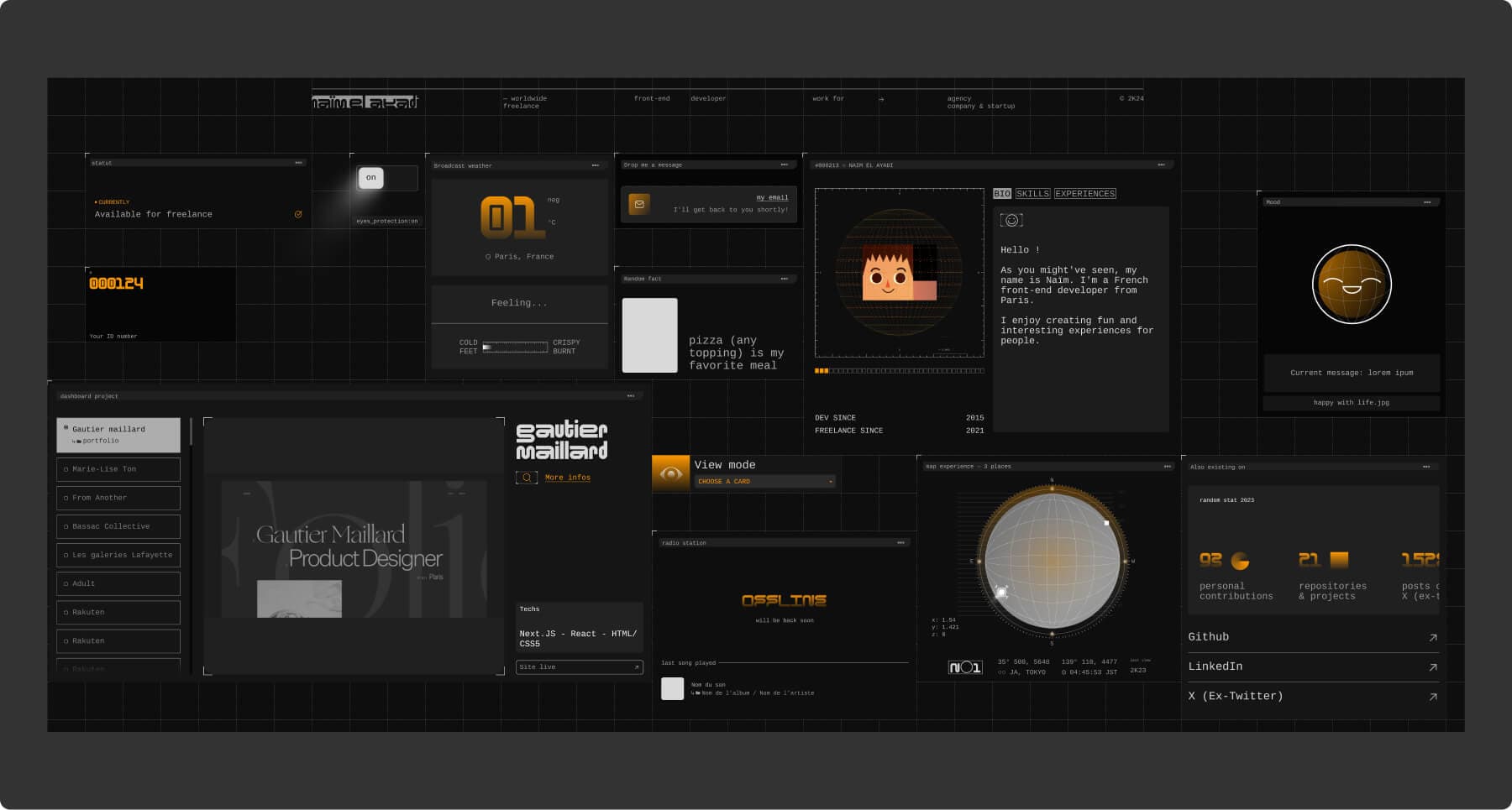 section width mockup