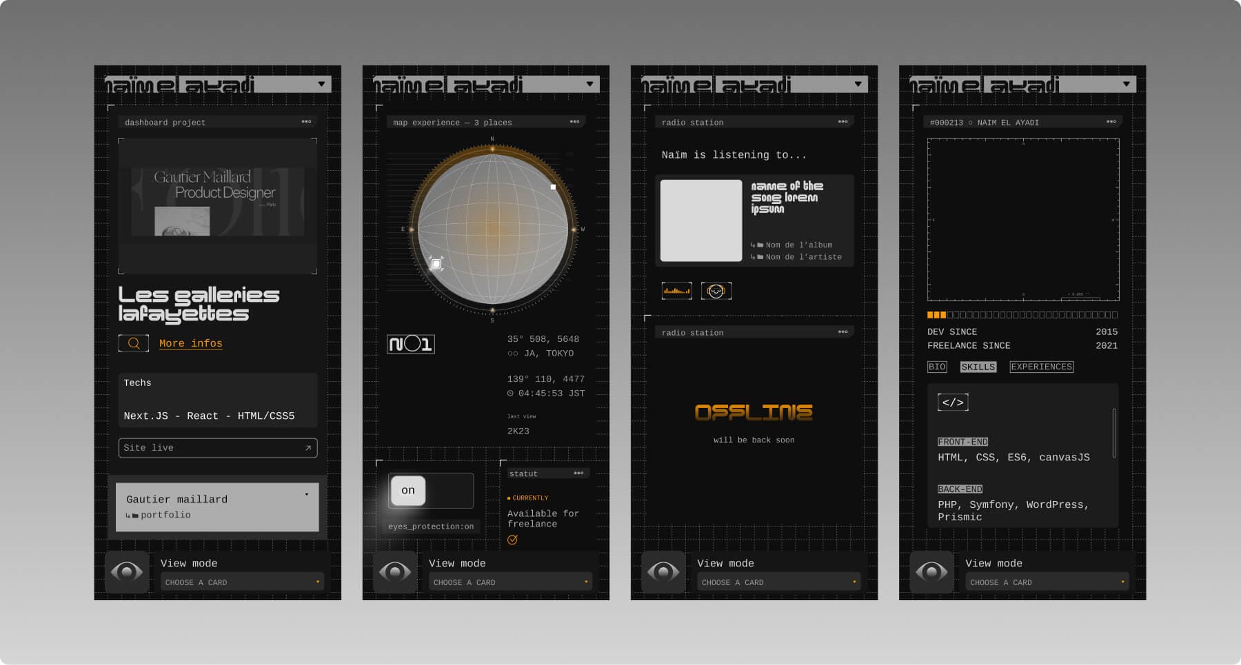 section width mockup